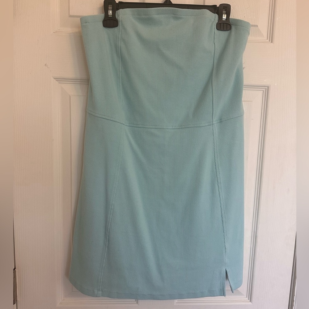 American Eagle Outfitters Strapless Light Blue Dress, size XL